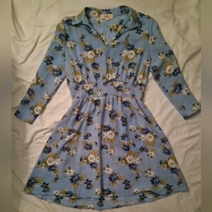 Floral Blue Maxi Dress